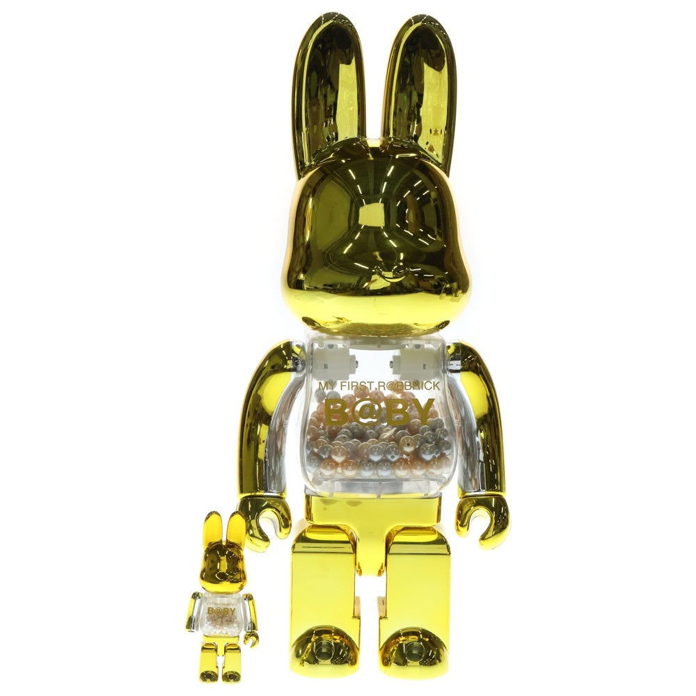 MEDICOM TOY(メディコムトイ) MY FIRST NY@BRICK B@BY 100% & 400% GOLD Ver マイファースト ベアブリック フィギュア ゴールド