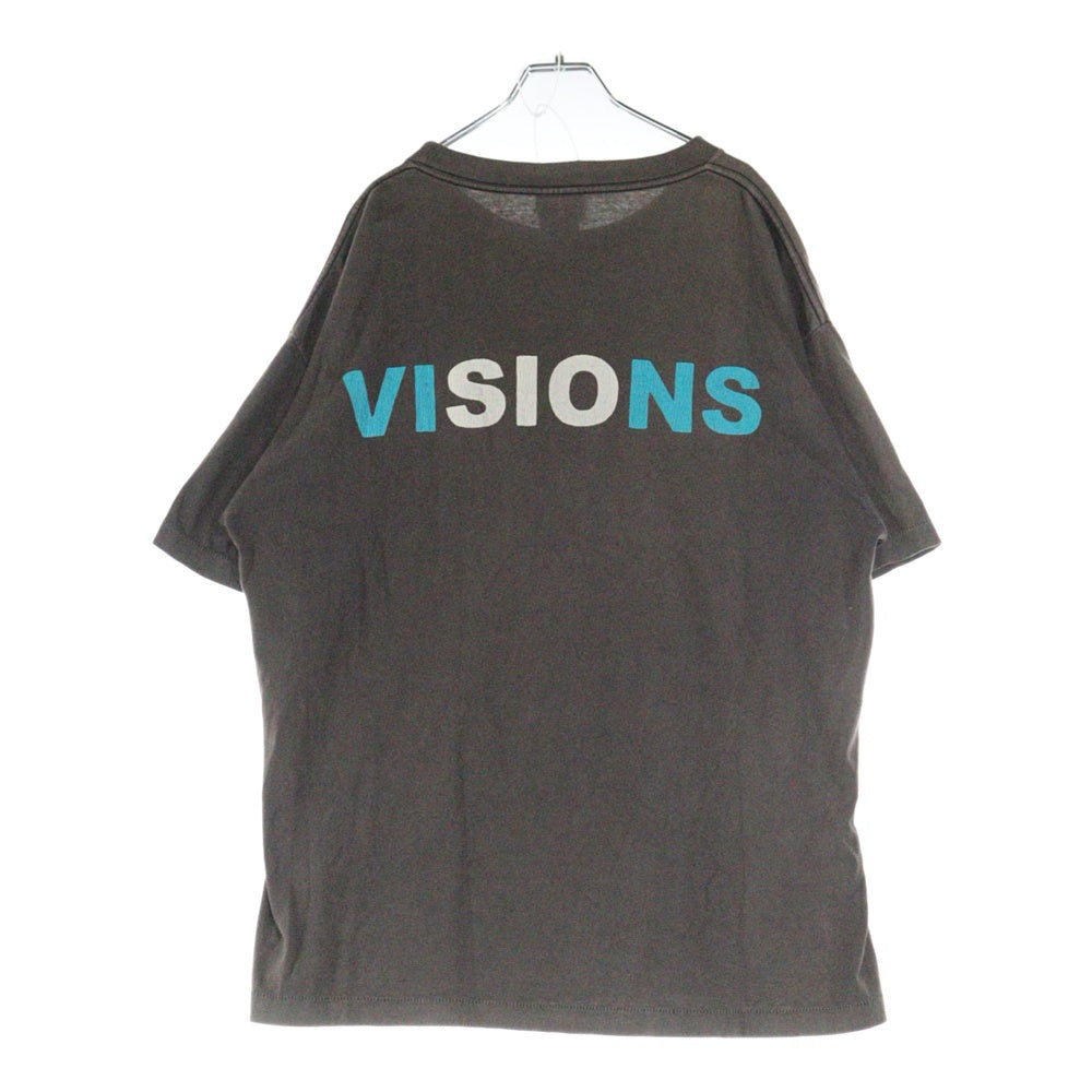SAINT MICHAEL(セントマイケル) 21SS ヴィンテージ加工VISIONプリントTシャツ SM-S21-0000-006 半袖Tシャツ カットソー ブラウン