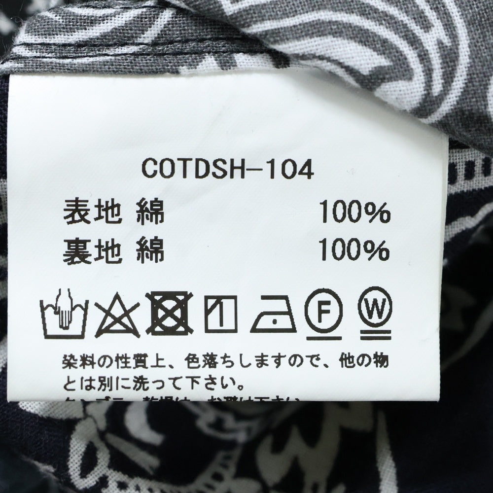 Children of the discordance(チルドレンオブザディスコーダンス) VINTAGE BANDANA PATCHWORK SHIRT COTDSH-104 ヴィンテージ バンダナパッチワーク 半袖シャツ ブラック