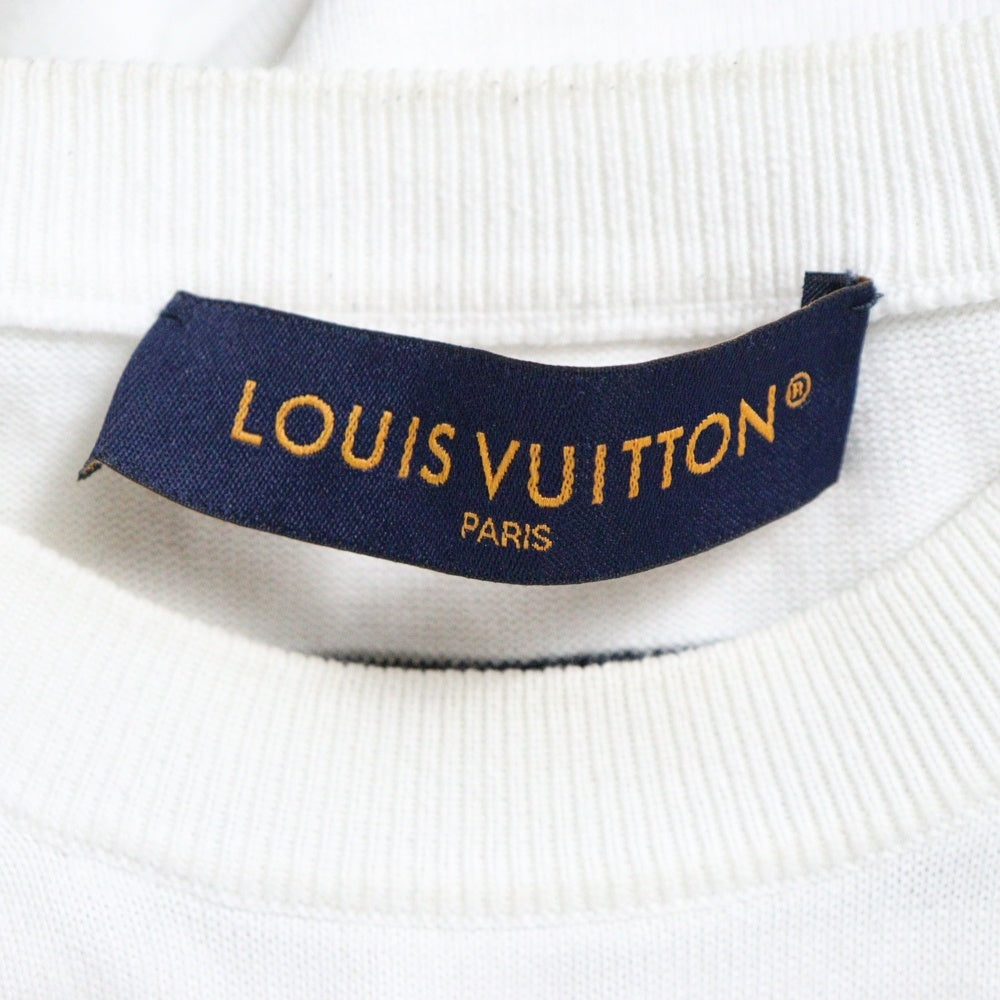 LOUIS VUITTON(ルイヴィトン) 23AW Logo Printed Tee RM232M HA0 HPN30W フロントロゴデザイン 半袖Tシャツ コットン ニット ホワイト