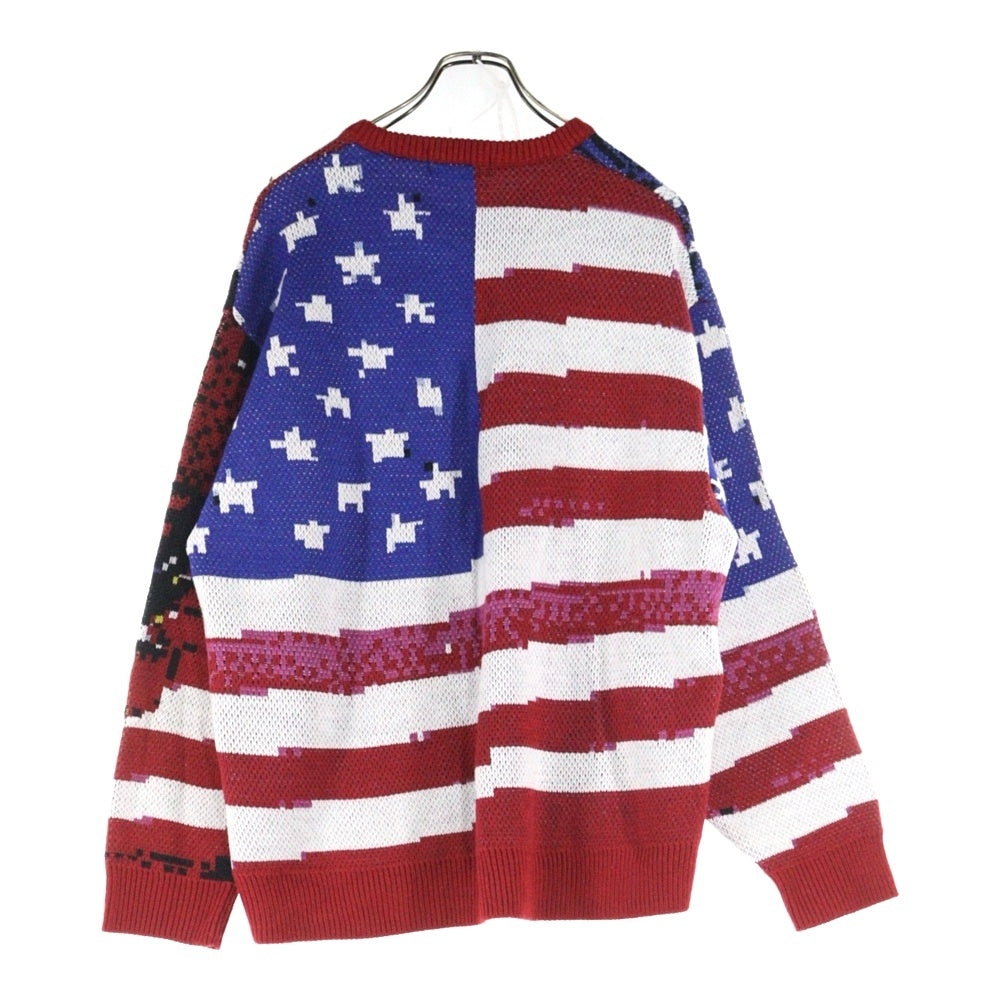 SUPREME(シュプリーム) 21SS Digital Flag Sweater デジタル フラッグ クルーネック ニットセーター マルチ