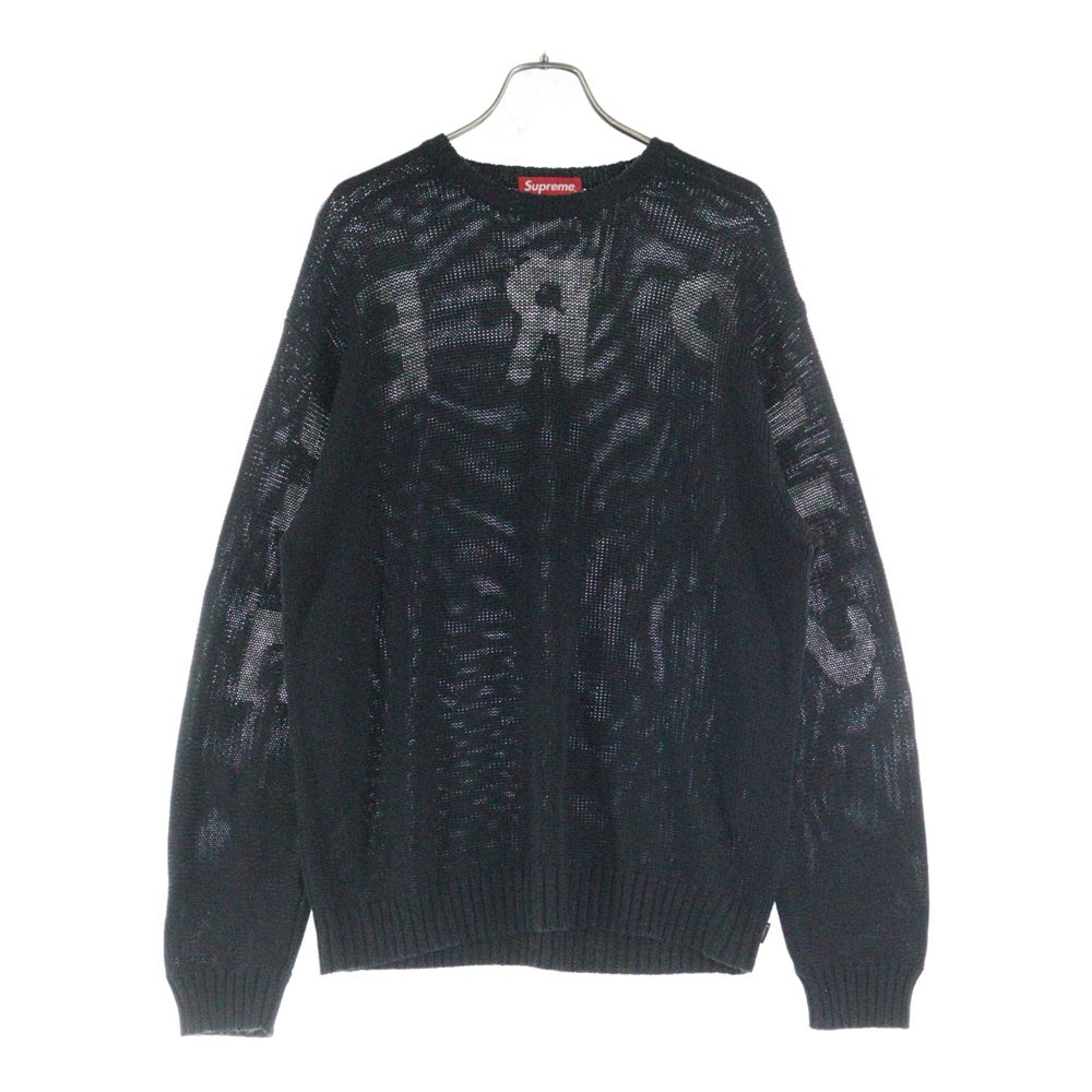 SUPREME(シュプリーム) 20SS Back Logo Sweater バックアーチロゴ クルーネックセーター ブラック/ホワイト