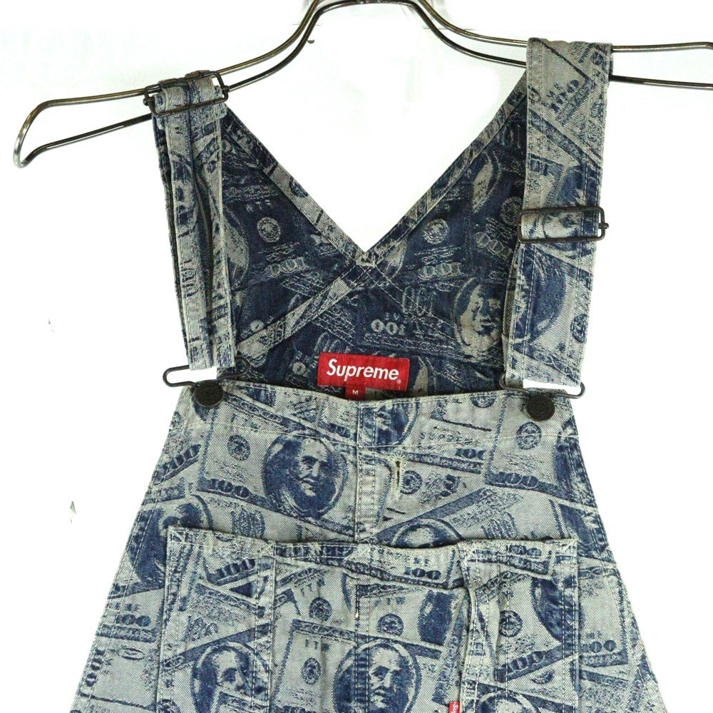 SUPREME(シュプリーム) 17AW 100 Dollar Bill Overalls 100ダラービル総柄 オーバーオール インディゴ