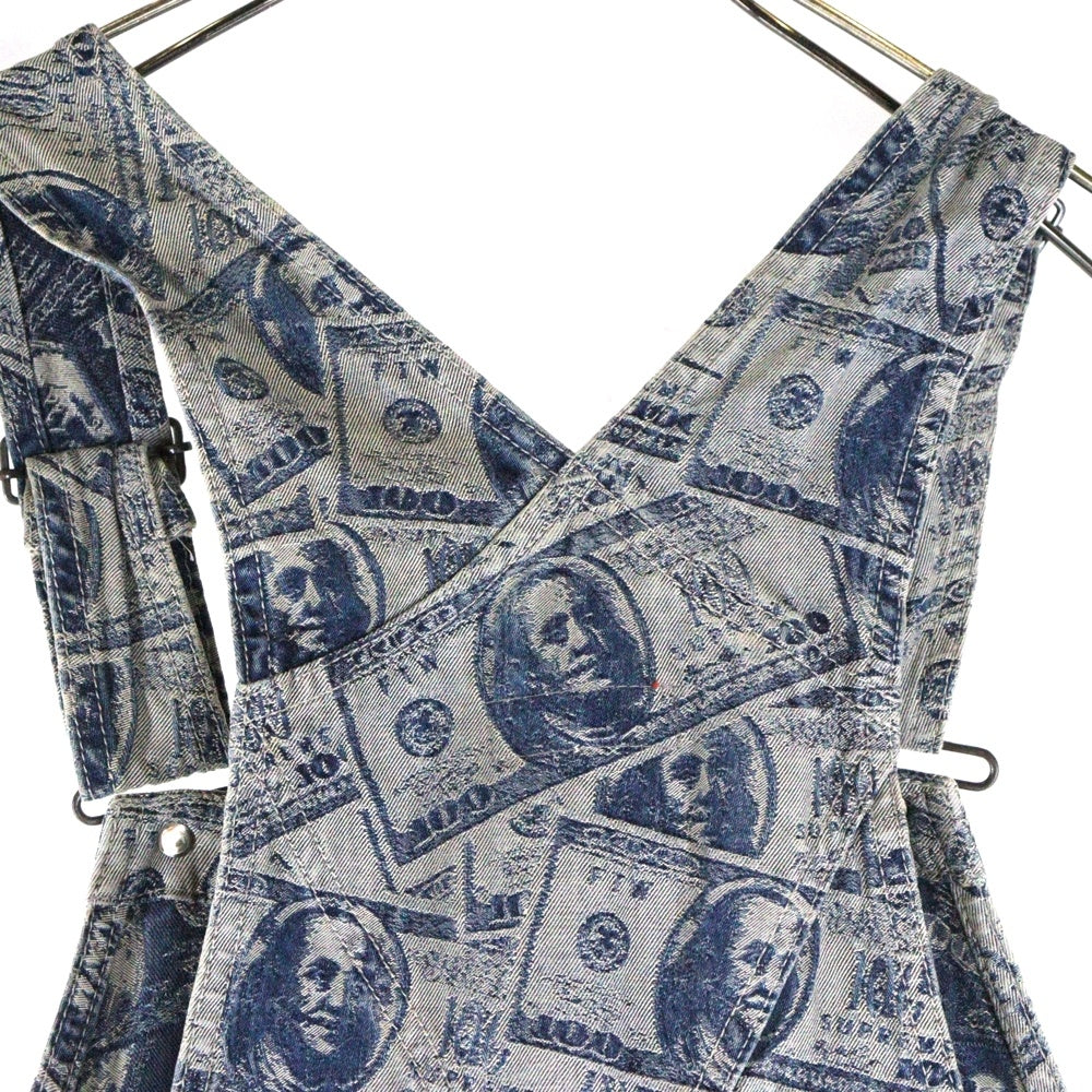 SUPREME(シュプリーム) 17AW 100 Dollar Bill Overalls 100ダラービル総柄 オーバーオール インディゴ
