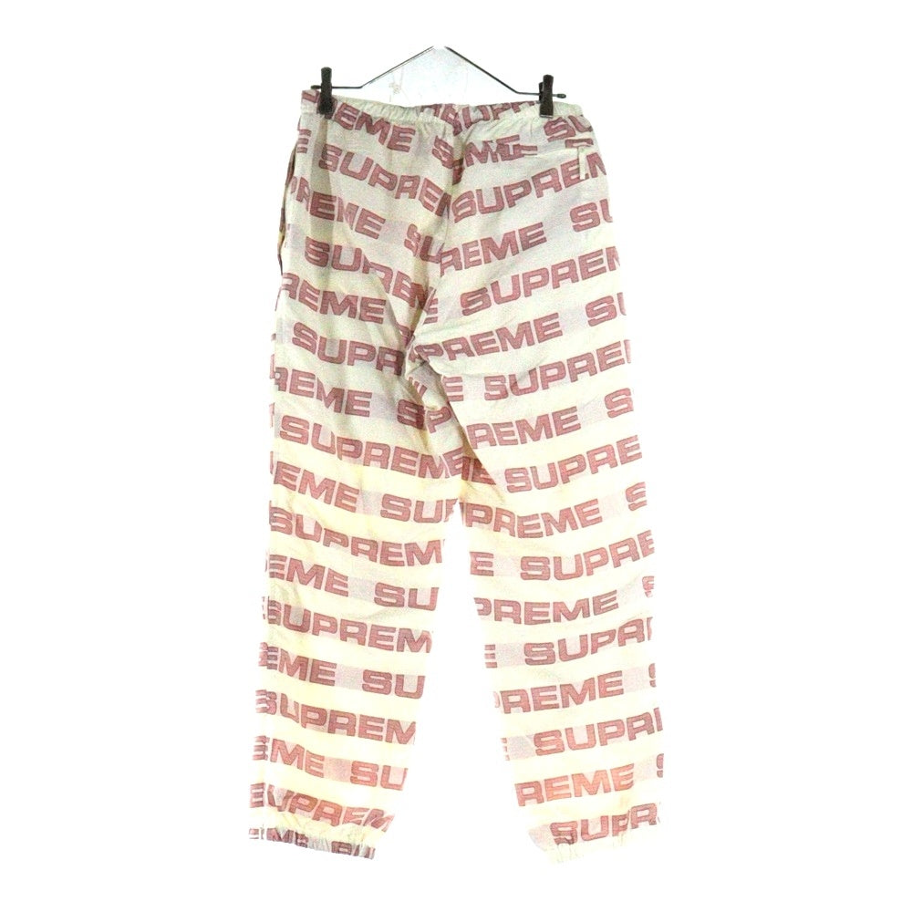 SUPREME(シュプリーム) 21AW Logo Ripstop Track Pant ロゴ リップストップ トラックナイロンパンツ レッド/アイボリー