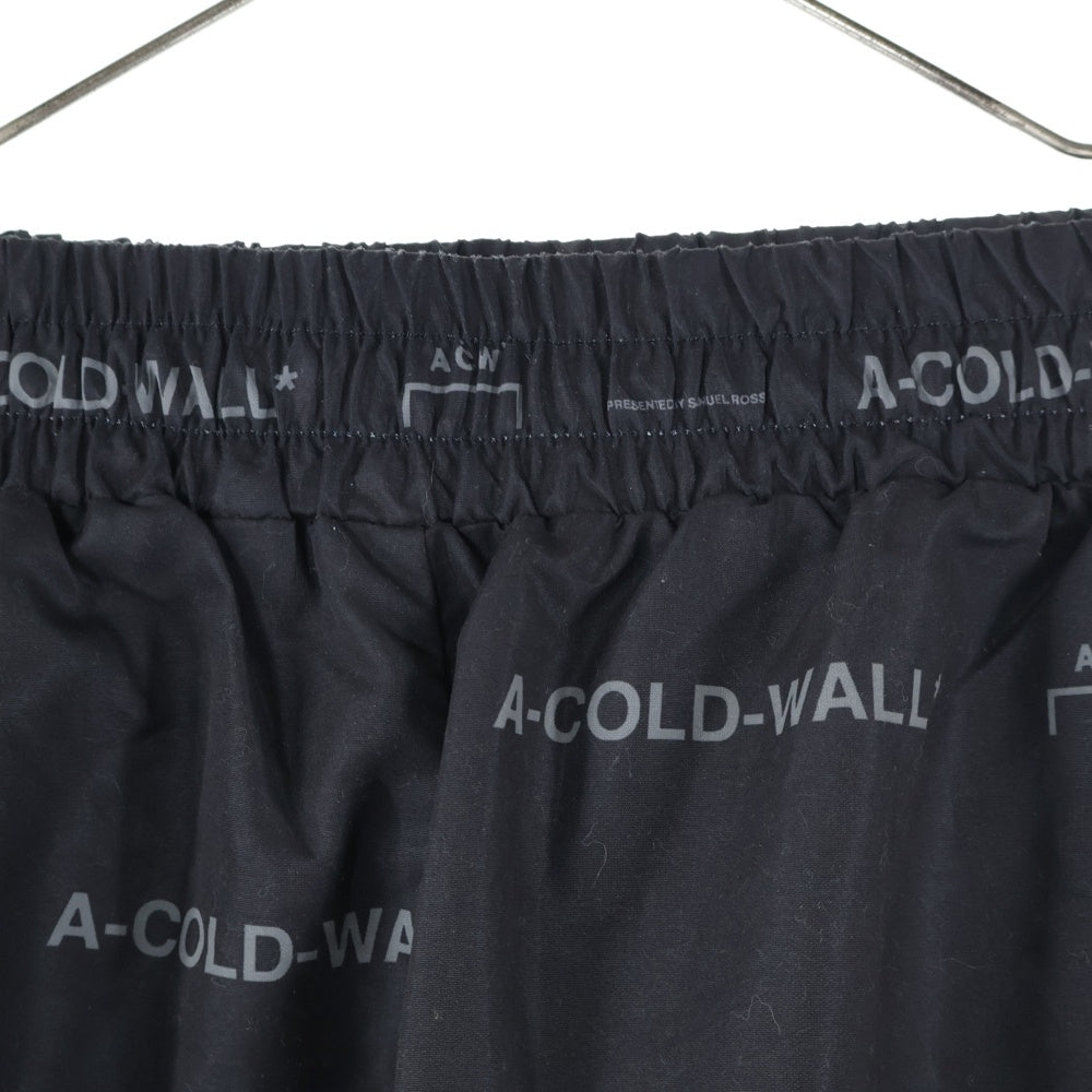 A-COLD-WALL(アコールドウォール) ロゴ総柄 ジョガーパンツ CW9SMT16AP ブラック