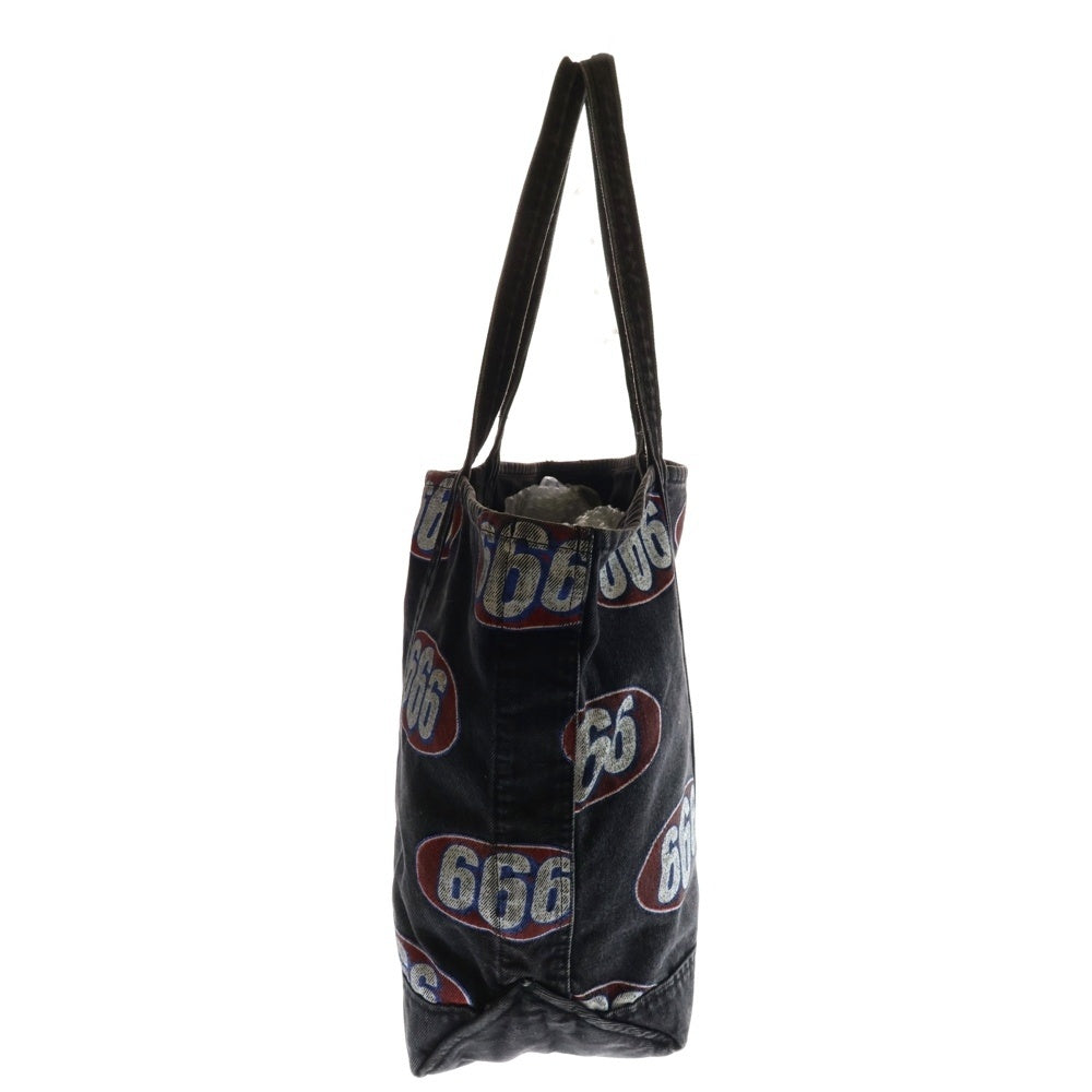 SUPREME(シュプリーム) 17SS 666 Denim Tote Bag ヴィンテージ加工 666 デニムトートバッグ ブラック