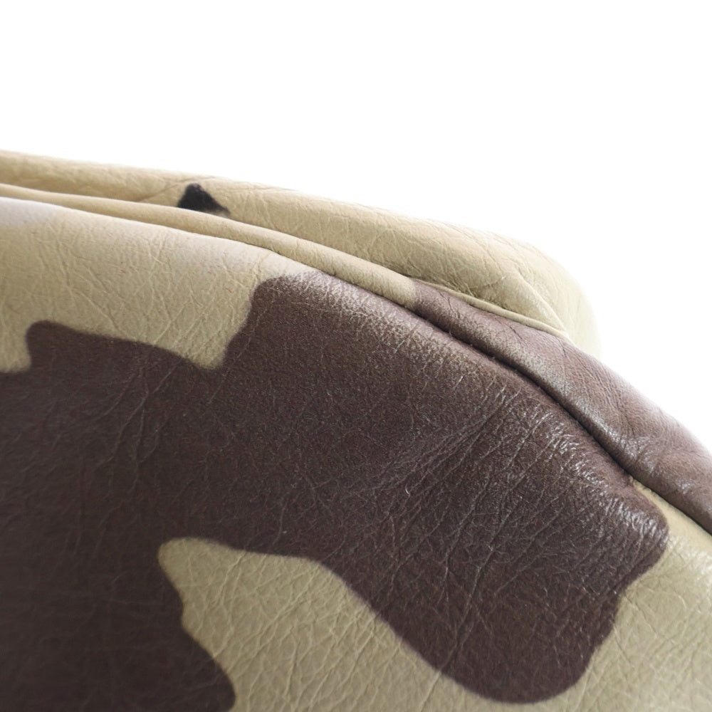 SUPREME(シュプリーム) 17SS Leather Waist Bag レザーウェストバッグ 迷彩柄 ベージュ