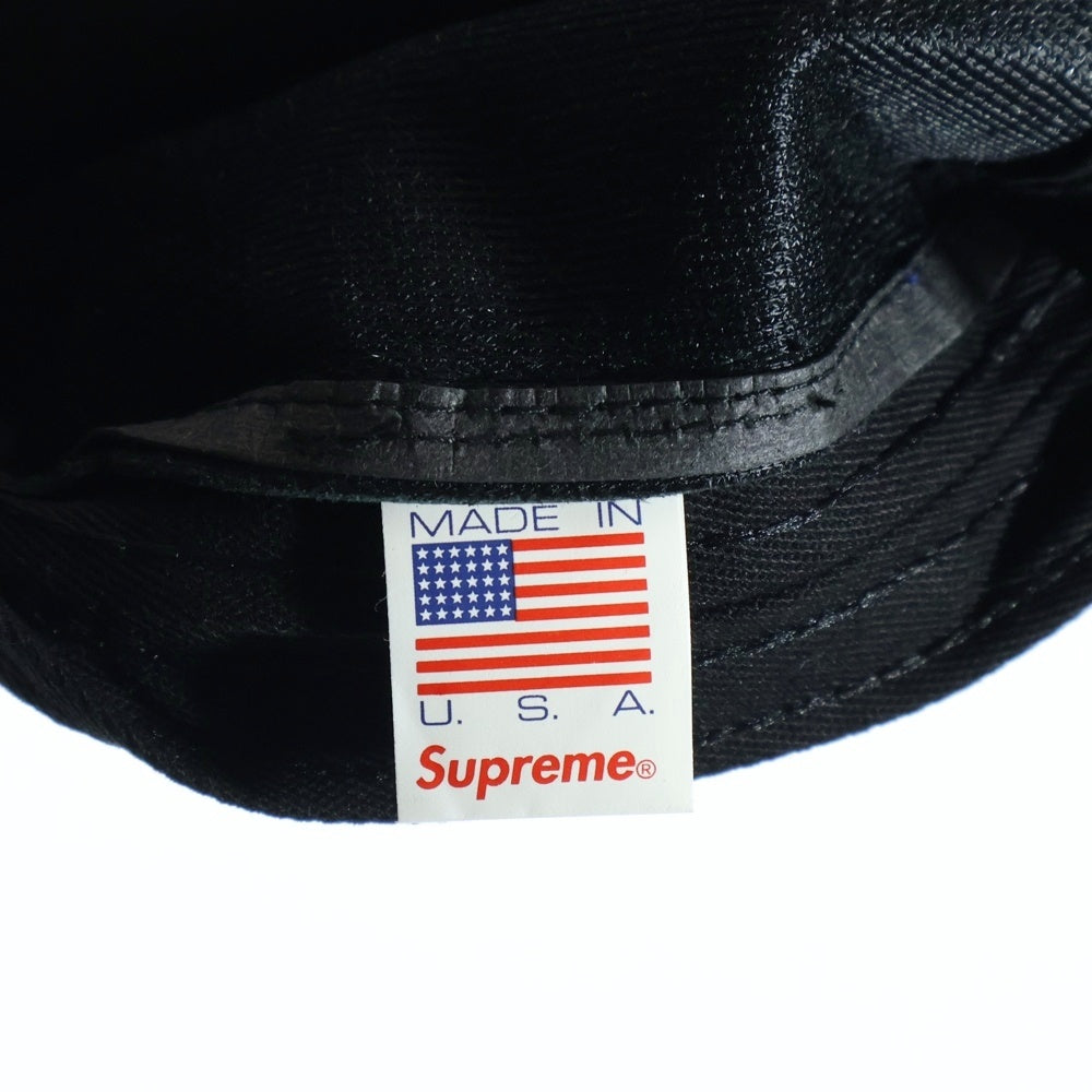 SUPREME(シュプリーム) 19SS REBBLED LEATHER CAMP CAP レザーキャンプキャップ 帽子 ブラック