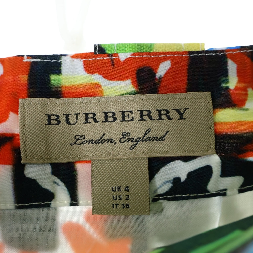 BURBERRY(バーバリー) ロゴ総柄 グラフィックプリント フレアスカート 8001664 マルチ レディース