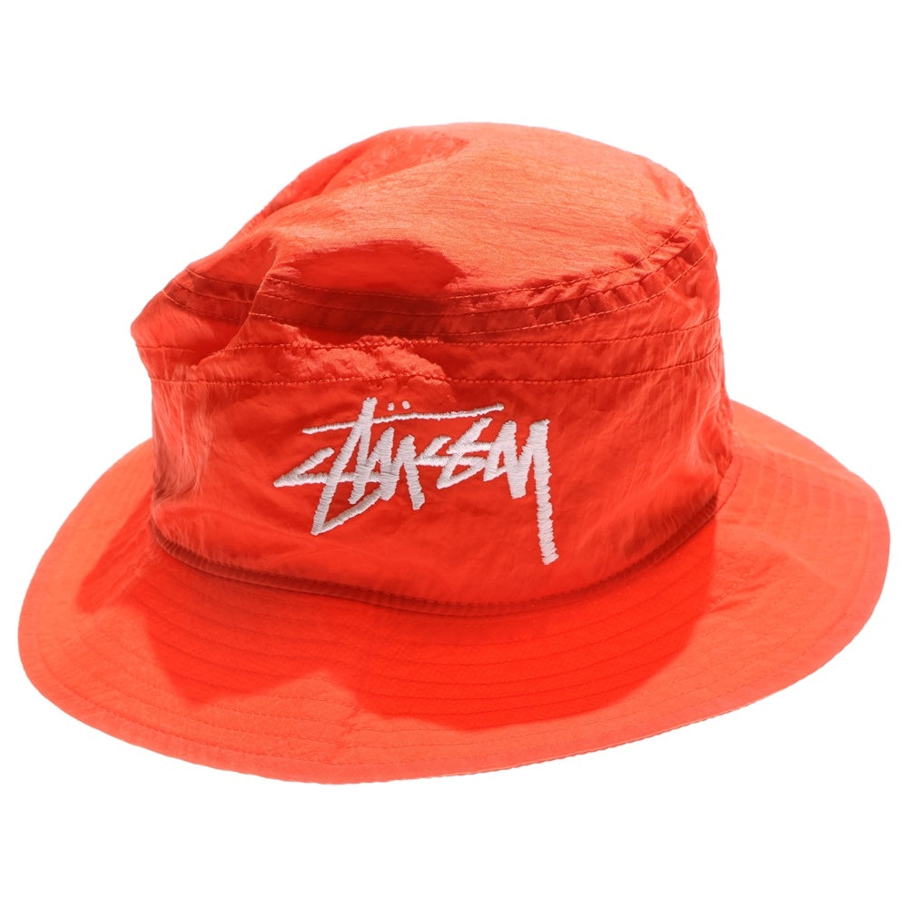 NIKE(ナイキ) 20AW × STUSSY Bucket Hat CT8411-634 ロゴ刺繍 バケットハット 帽子 オレンジ