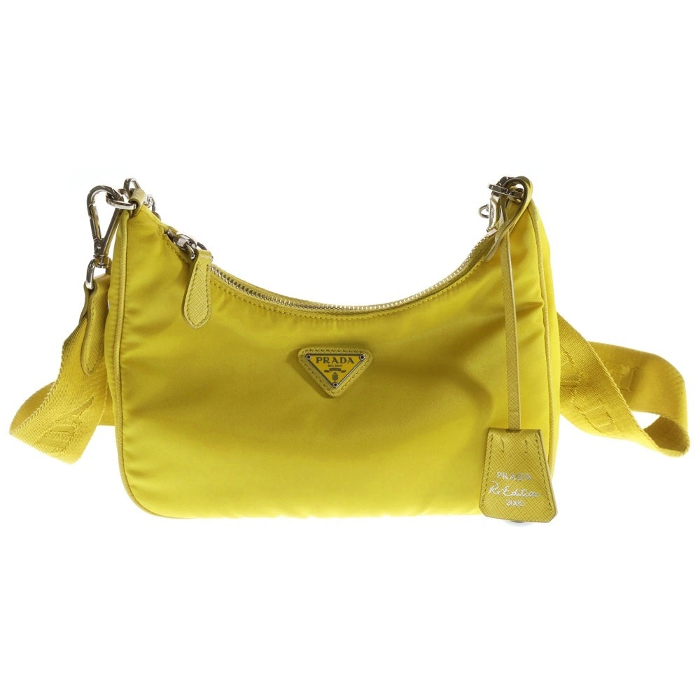 PRADA(プラダ) Re-Edition2005 Re-Nylon 1BH204 リナイロン トライアングルロゴ ショルダーバッグ イエロー