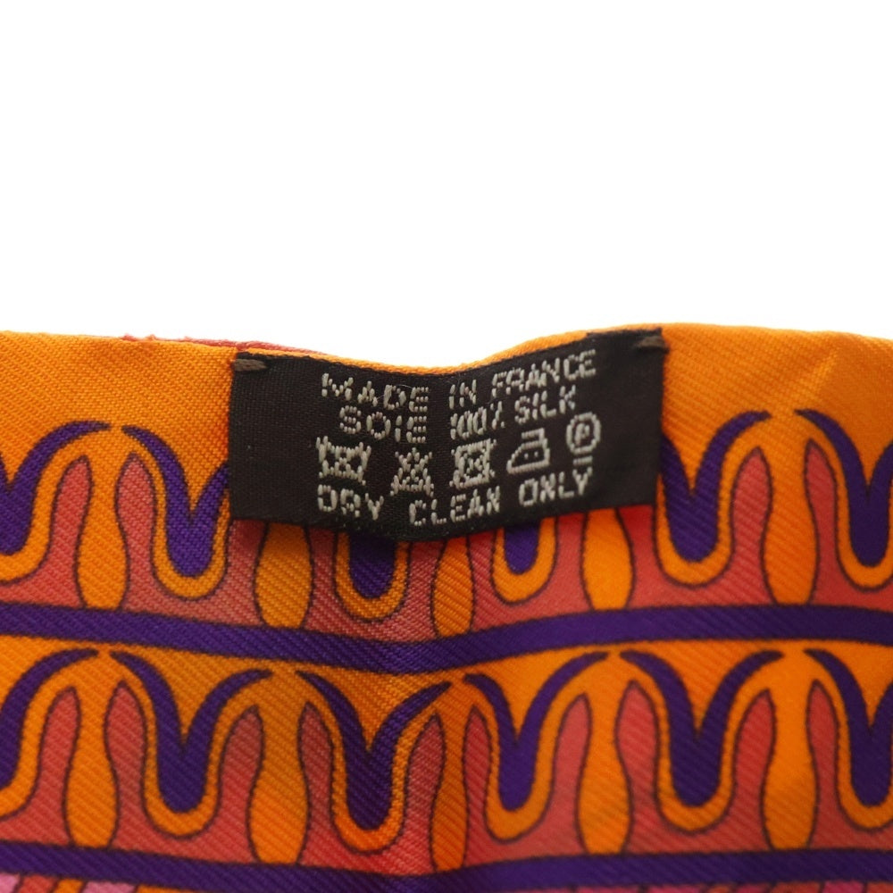 HERMES(エルメス) Twilly Scarf ツイリースカーフ クレタ 幾何学 オレンジ調