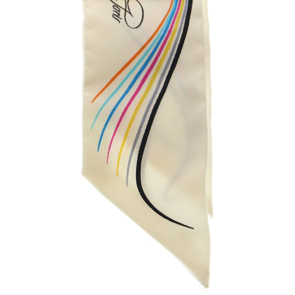 HERMES(エルメス) Twilly Scarf 24 FAUBOURG ツイリースカーフ ホワイト