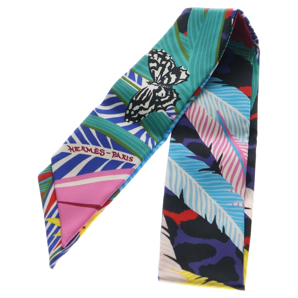 HERMES(エルメス) Twilly Scarf JAGUAR QUETZAL ツイリースカーフ ジャガーケツァール マルチ