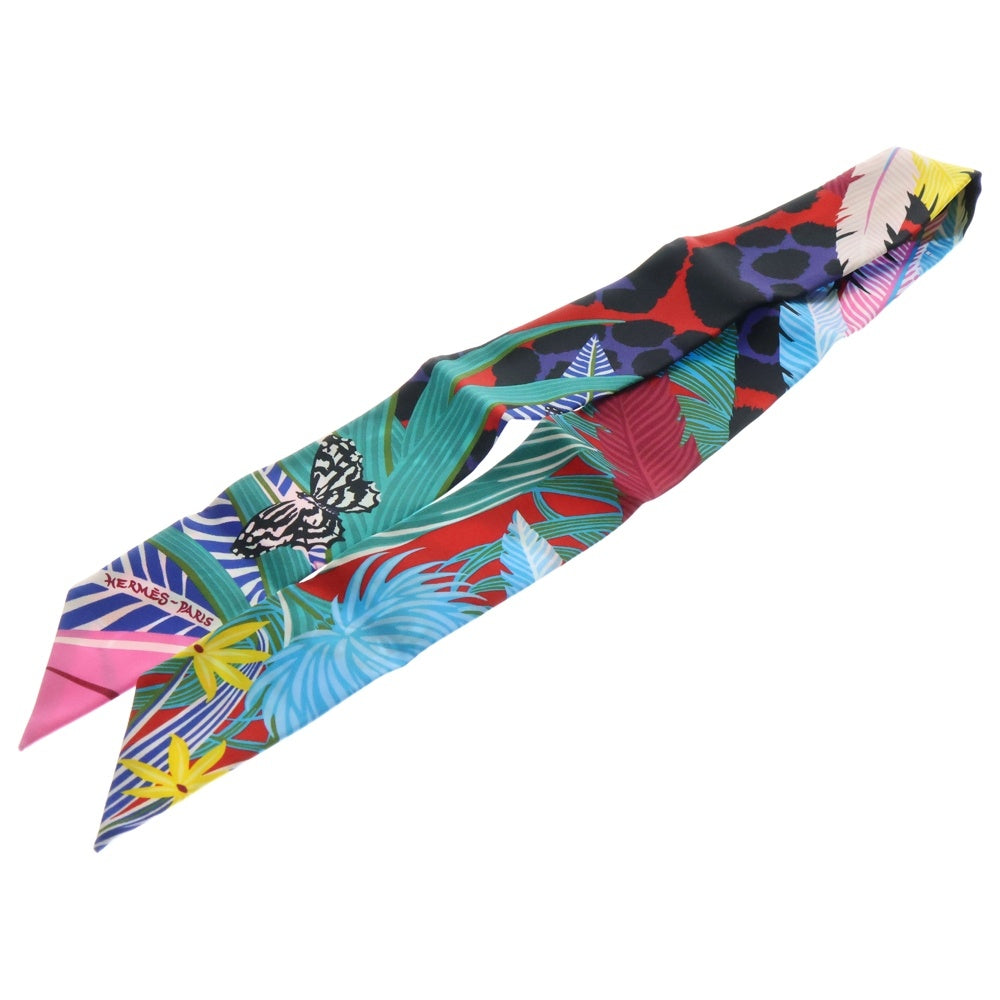 HERMES(エルメス) Twilly Scarf JAGUAR QUETZAL ツイリースカーフ ジャガーケツァール マルチ