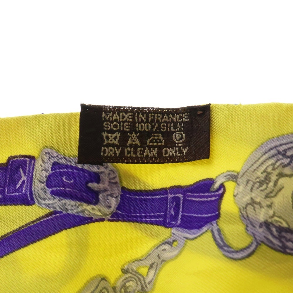 HERMES(エルメス) Twilly Scarf ツイリースカーフ ベルトモチーフ イエロー調