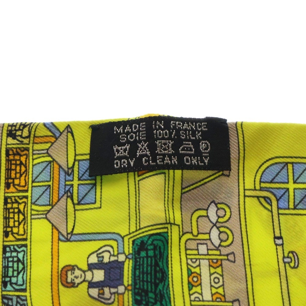 HERMES(エルメス) Twilly Scarf ツイリースカーフ メゾンデカレ イエロー調