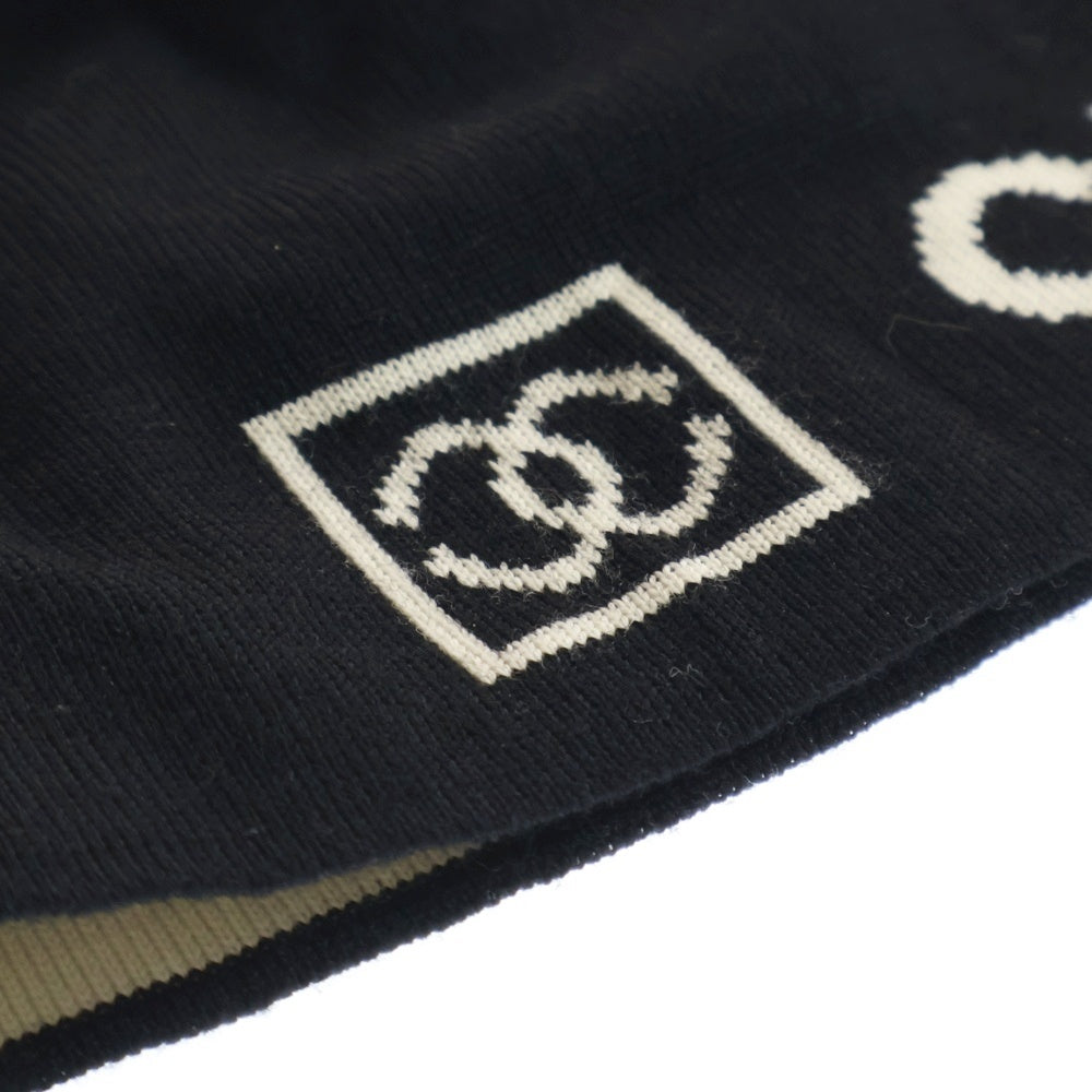 CHANEL(シャネル) Embroidered CC Logo Beanie CCロゴデザイン ニット帽 ビーニー ブラック