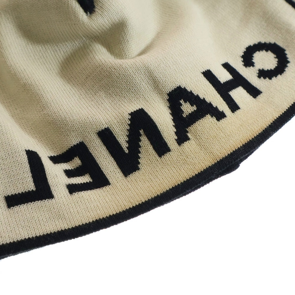 CHANEL(シャネル) Embroidered CC Logo Beanie CCロゴデザイン ニット帽 ビーニー ブラック