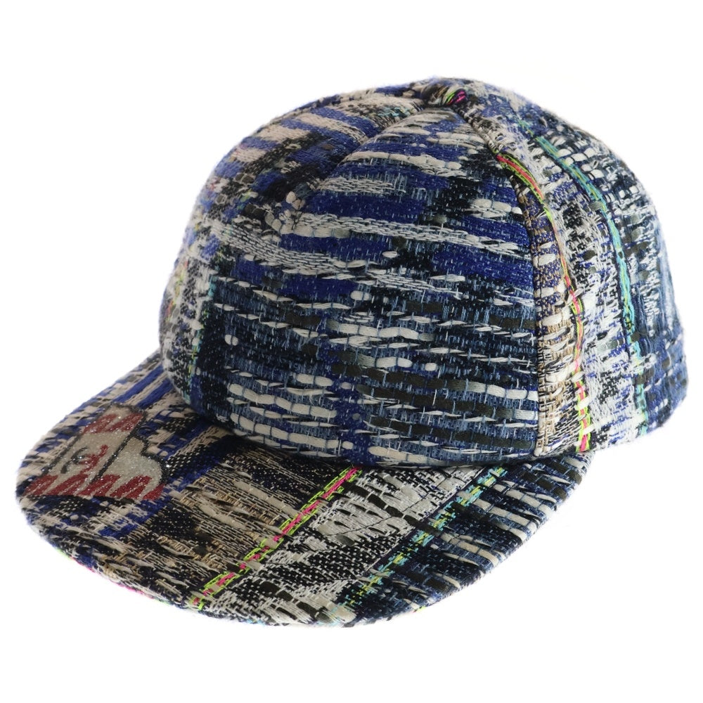 CHANEL(シャネル) Multicolor Textured Embellished Cap ツイードデザイン キャップ 帽子 マルチカラー