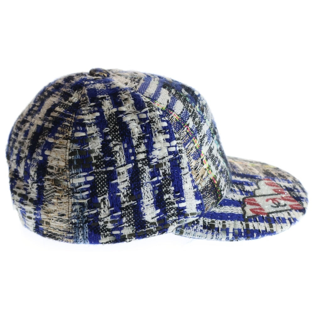 CHANEL(シャネル) Multicolor Textured Embellished Cap ツイードデザイン キャップ 帽子 マルチカラー