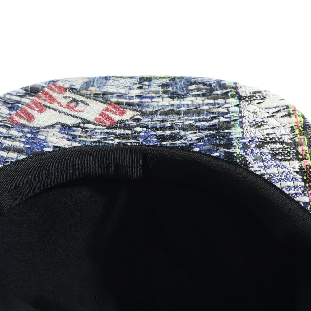 CHANEL(シャネル) Multicolor Textured Embellished Cap ツイードデザイン キャップ 帽子 マルチカラー