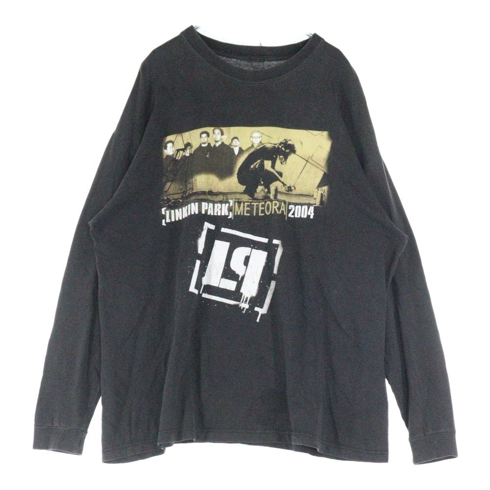 VINTAGE(ヴィンテージ) 00s LINKIN PARK METEORA TOUR 2004 LS TEE リンキンパーク 両面プリント長袖Tシャツ 長袖カットソー ブラック