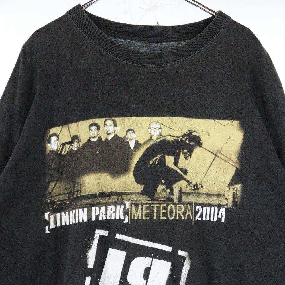 VINTAGE(ヴィンテージ) 00s LINKIN PARK METEORA TOUR 2004 LS TEE リンキンパーク 両面プリント長袖Tシャツ 長袖カットソー ブラック