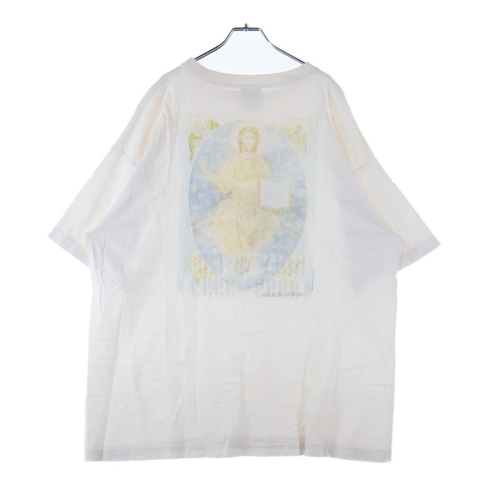 SAINT MICHAEL(セントマイケル) 22AW HOLY MOTHER SM-A22-0000-007 フロントプリント 半袖Tシャツ カットソー ホワイト