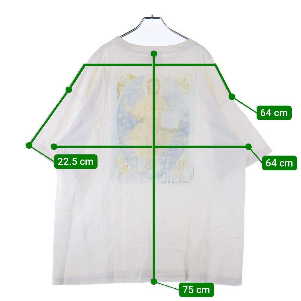 SAINT MICHAEL(セントマイケル) 22AW HOLY MOTHER SM-A22-0000-007 フロントプリント 半袖Tシャツ カットソー ホワイト
