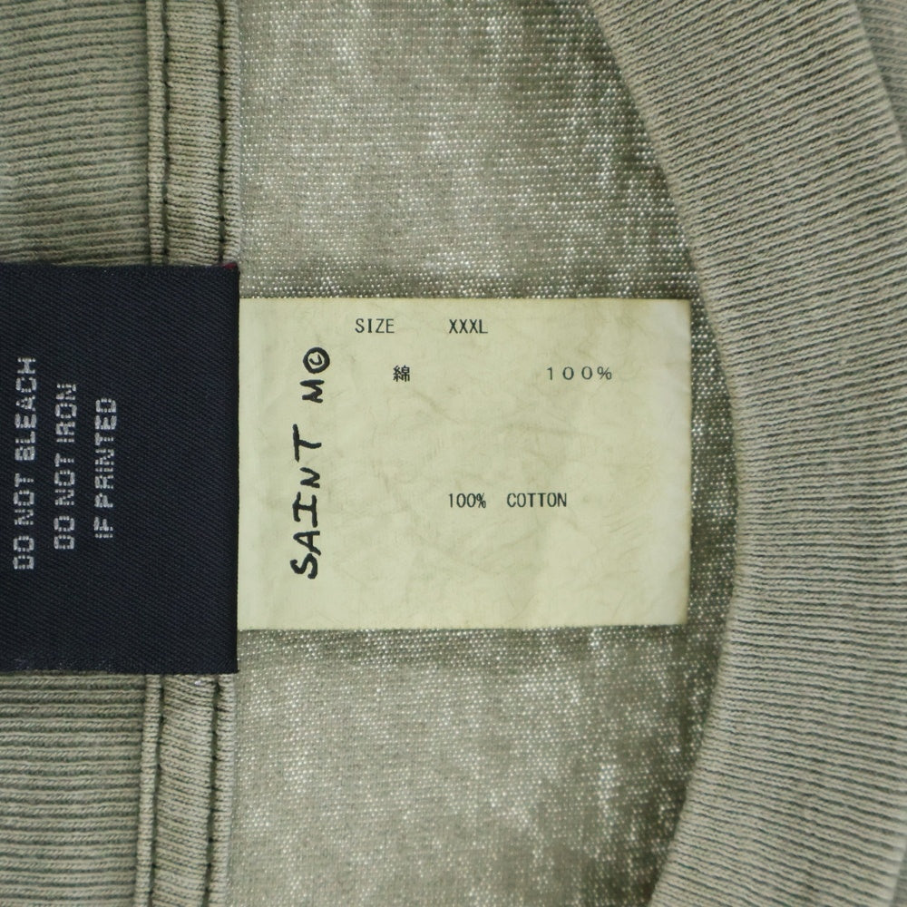SAINT MICHAEL(セントマイケル) 22SS SS TEE_IN HEAVEN SM-S22-0000-024 フロントプリント 半袖Tシャツ カットソー カーキ