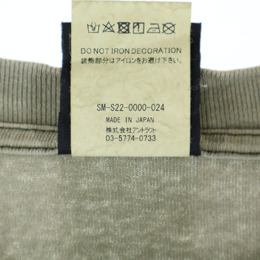 SAINT MICHAEL(セントマイケル) 22SS SS TEE_IN HEAVEN SM-S22-0000-024 フロントプリント 半袖Tシャツ カットソー カーキ