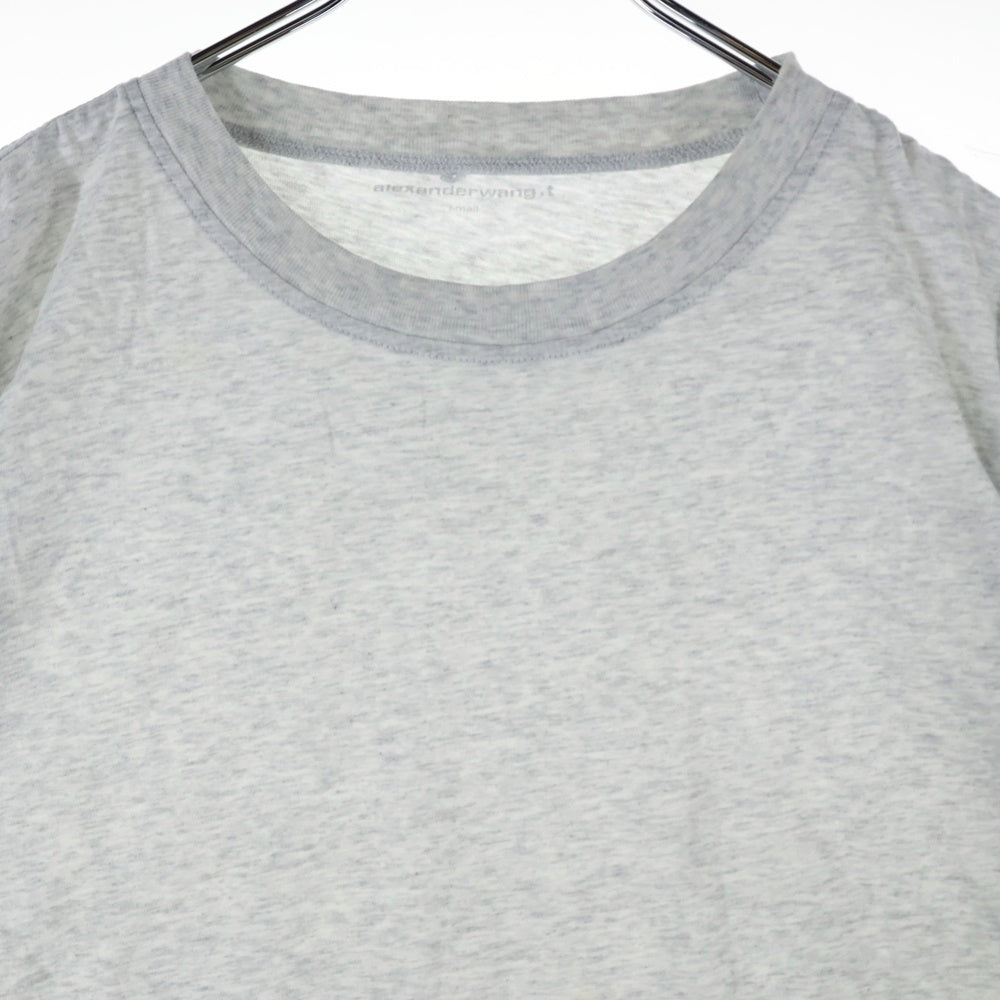 ALEXANDER WANG(アレキサンダーワン) パフロゴ半袖Tシャツ カットソー グレー レディース