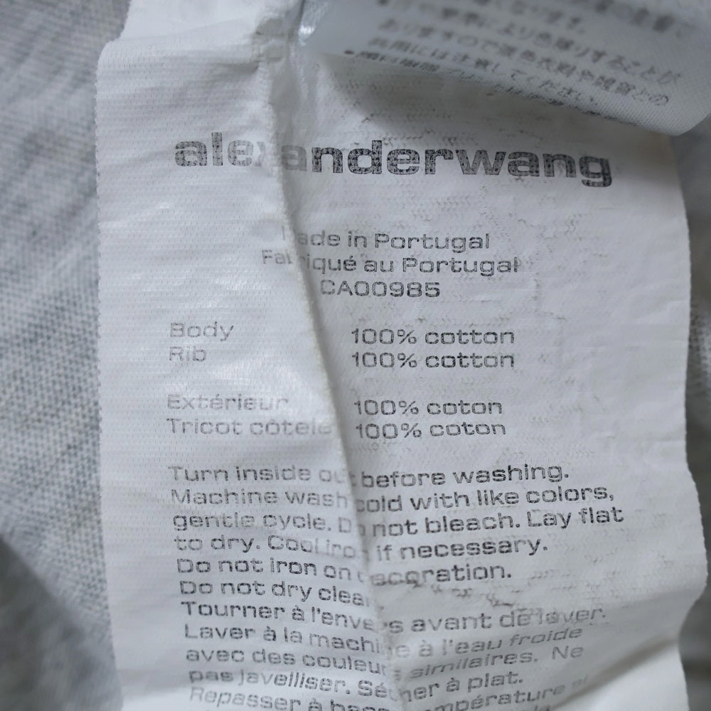 ALEXANDER WANG(アレキサンダーワン) パフロゴ半袖Tシャツ カットソー グレー レディース