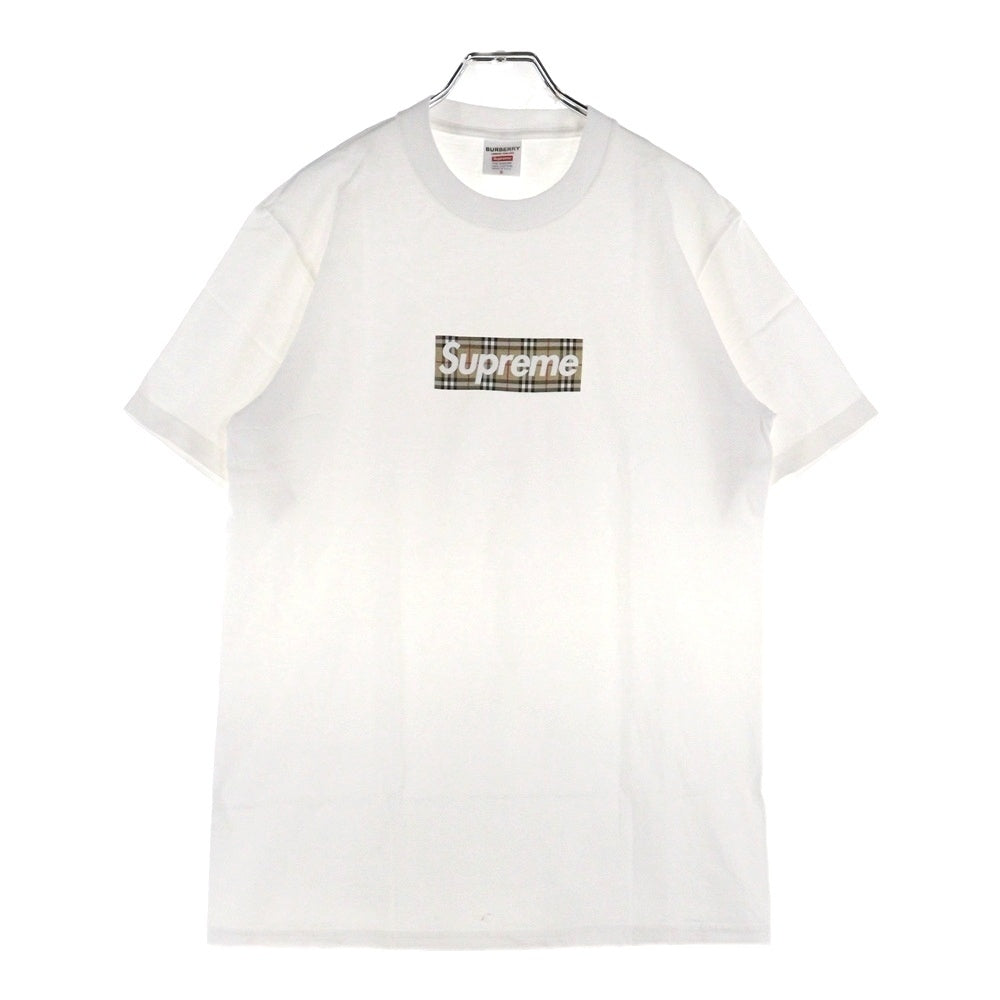 SUPREME(シュプリーム) 22SS×Burberry Box Logo Tee バーバリー ボックスロゴクルーネック半袖Tシャツ カットソー ホワイト