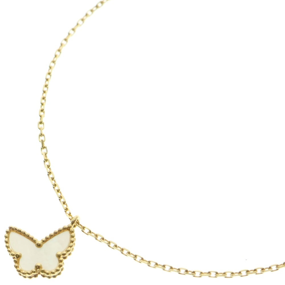 Van Cleef & Arpels(ヴァンクリーフアンドアーペル) スウィート アルハンブラ パピヨン ペンダント ネックレス 18K イエローゴールド/ホワイト VCARF69300