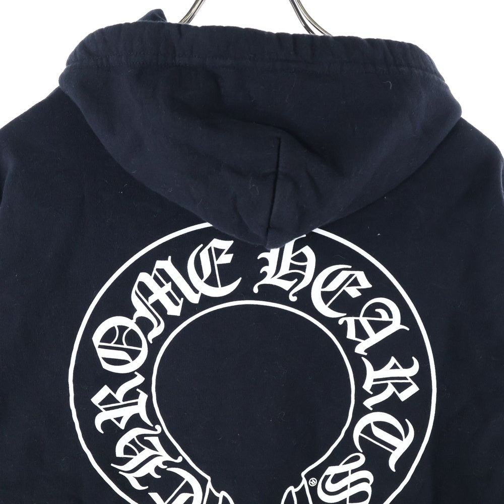 CHROME HEARTS(クロムハーツ) SWTSHRT PLVR プルオーバーパーカー 袖フローラルホースシュープリント スウェットプルオーバーパーカー ブラック