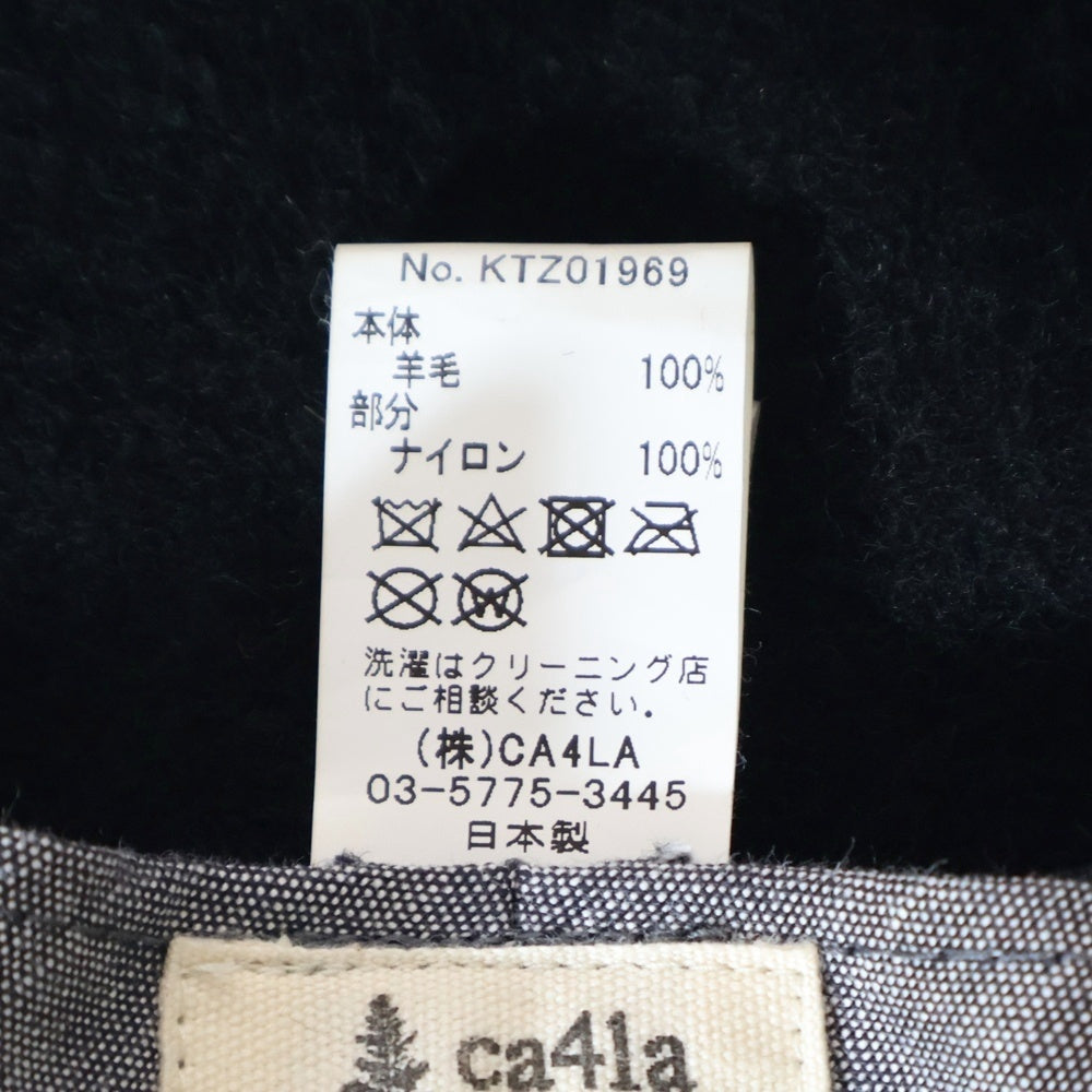CA4LA(カシラ) パールチュール付きベレー帽 帽子 KTZ01969 ブラック レディース