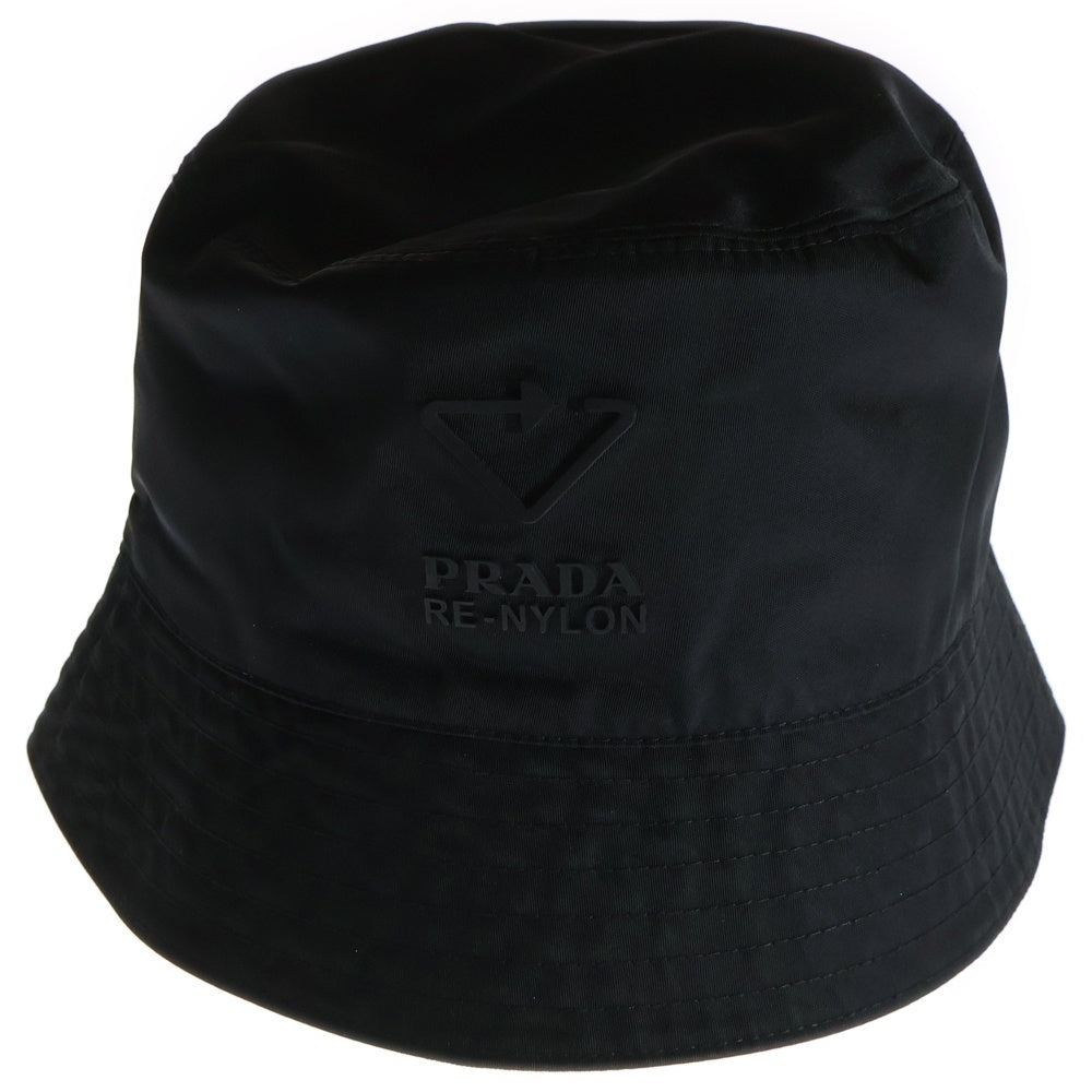 PRADA(プラダ) RE-NYLON リナイロン トライアングルプレート バケットハット 帽子 2HC137 5EC0 ブラック