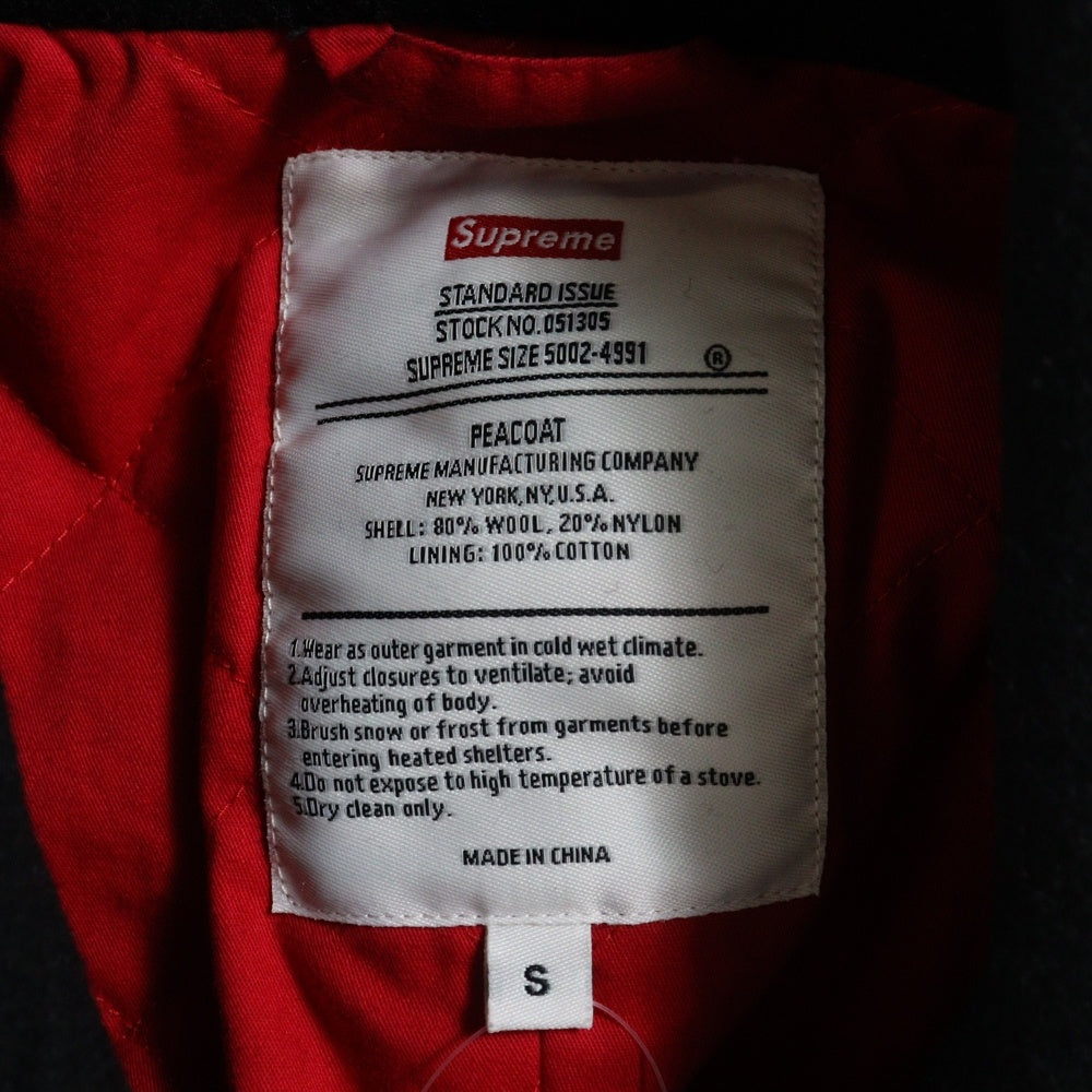SUPREME(シュプリーム) 09AW Wool Pea Coat ウールピーコート ジャケット ブラック