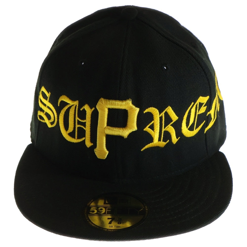 SUPREME(シュプリーム) 07SS×New Era Harlem Custom Cap ニューエラ ハーレムカスタム ベースボールキャップ ピッツバーグ・パイレーツ 帽子 ブラック/イエロー