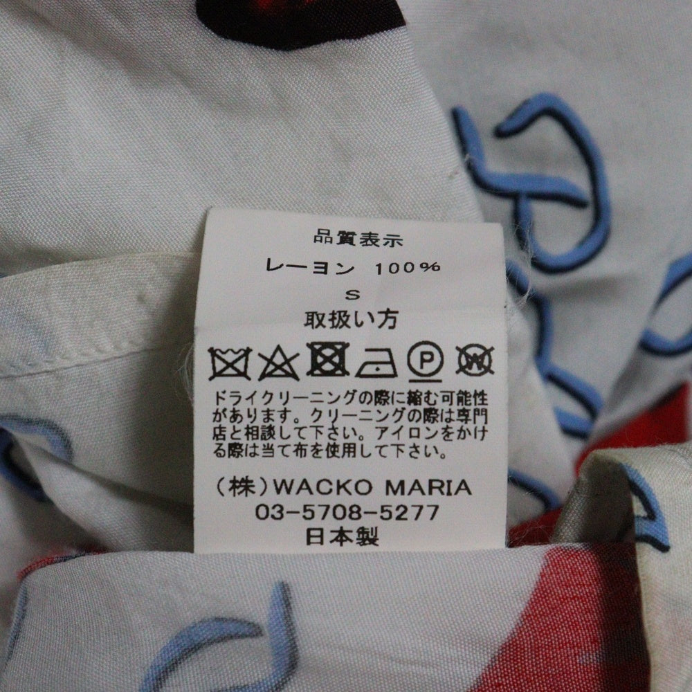 WACKO MARIA(ワコマリア) ROSE HAWAIIAN SHIRT 薔薇柄 ハワイアンシャツ ホワイト