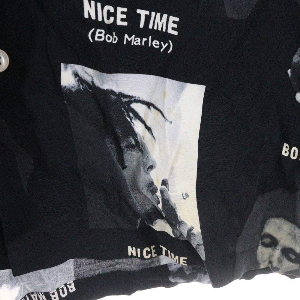 WACKO MARIA(ワコマリア) BOB MARLEY HAWAIIAN SHIRT ボブマーリー ハワイアンシャツ ブラック