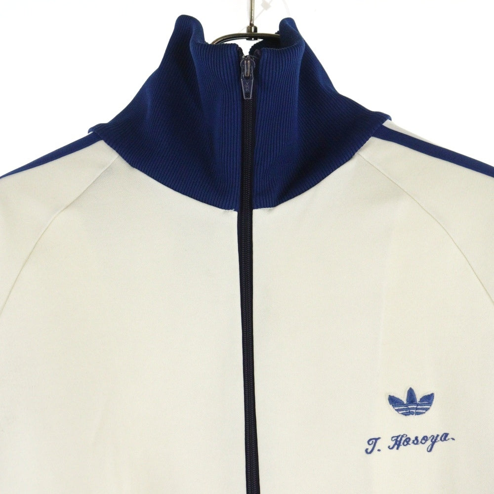 VINTAGE(ヴィンテージ) 80s adidas デサントタグ トラックジャケット ハイネック ホワイト/ブルー