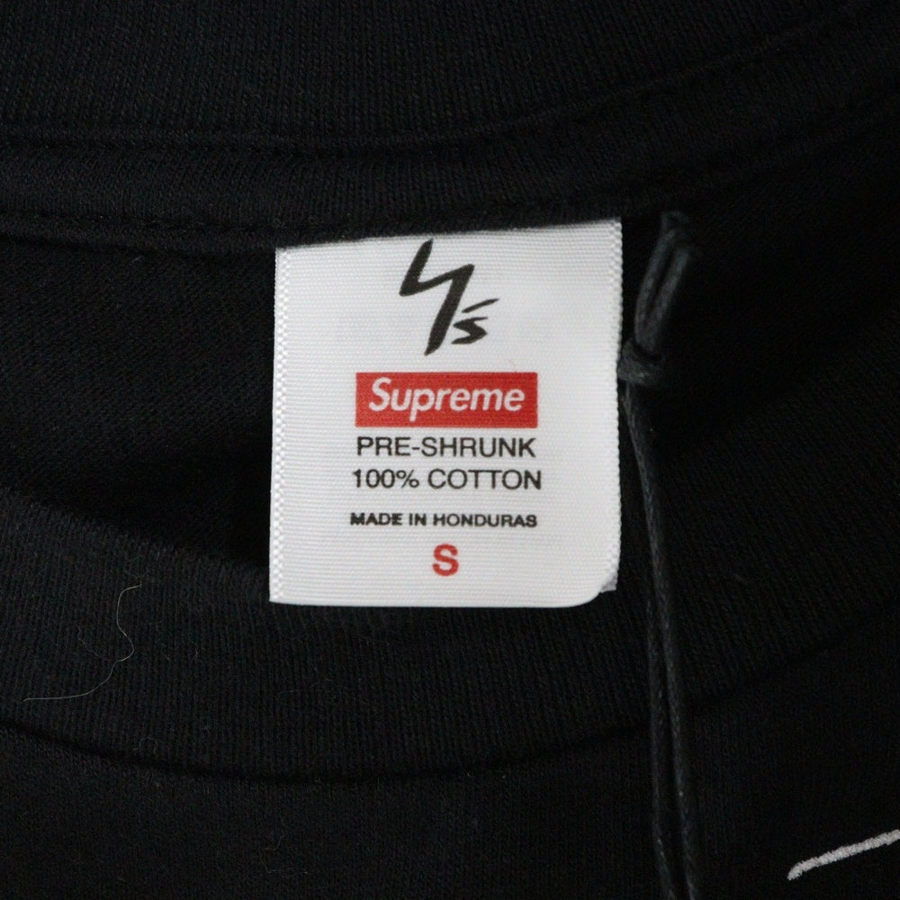 SUPREME(シュプリーム) 25AW ×Y's by Yohji Yamamoto Front Printed Tee ヨウジヤマモト フロントプリント 半袖tシャツ カットソー ブラック