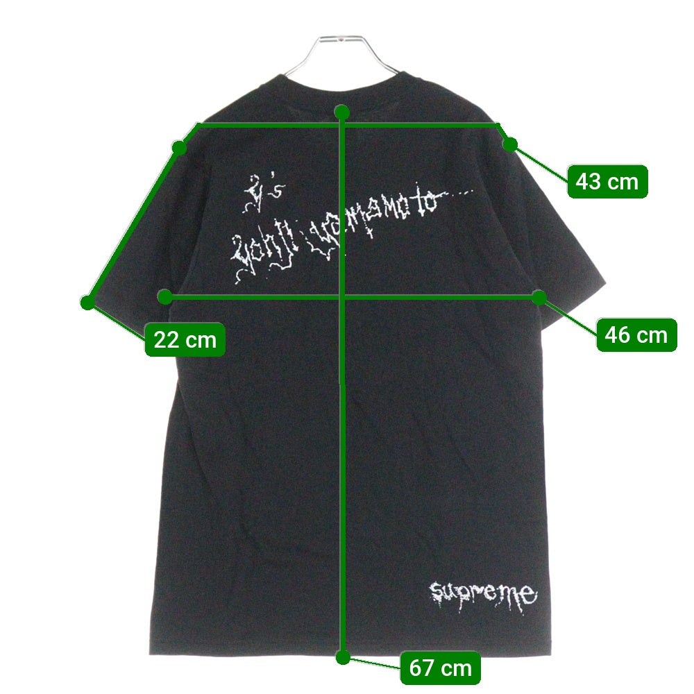 SUPREME(シュプリーム) 25AW ×Y's by Yohji Yamamoto Front Printed Tee ヨウジヤマモト フロントプリント 半袖tシャツ カットソー ブラック
