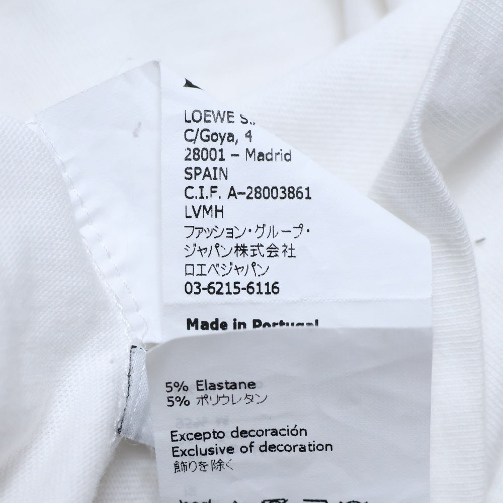 LOEWE(ロエベ) アナグラムロゴクルーネック半袖Tシャツ カットソー H6299000CR ホワイト