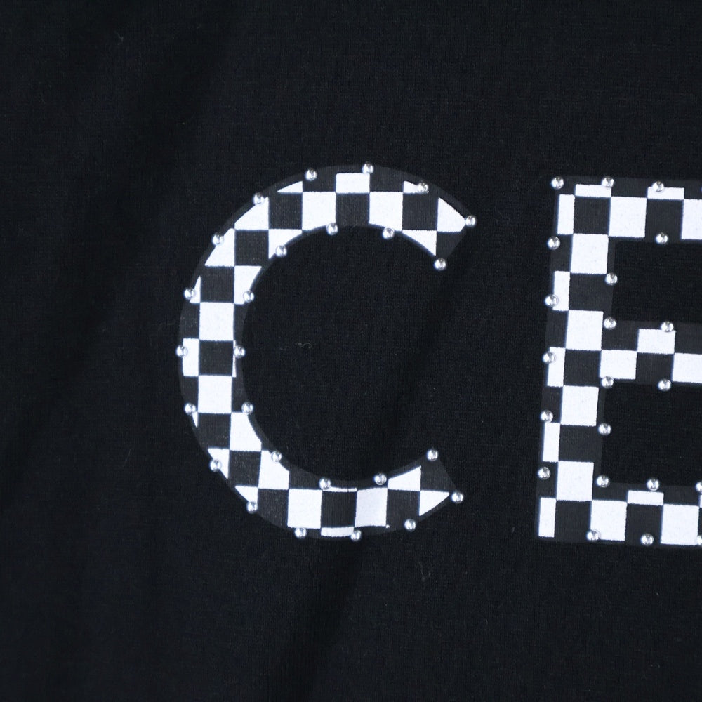 CELINE(セリーヌ) 21AW Loose T-Shirt With Studs スタッズロゴルーズ半袖Tシャツ カットソー 2X800501F ブラック