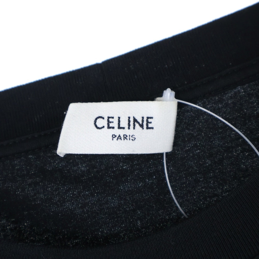 CELINE(セリーヌ) 21AW Loose T-Shirt With Studs スタッズロゴルーズ半袖Tシャツ カットソー 2X800501F ブラック